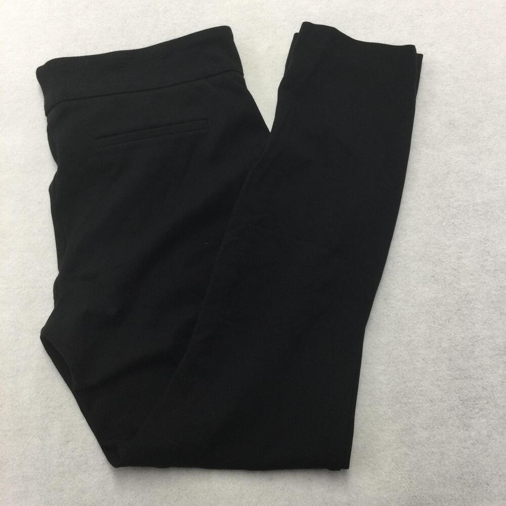 Hilary Radley Dress Pants Womens L Black Pull On Ponte Skinny Stretch Workwear